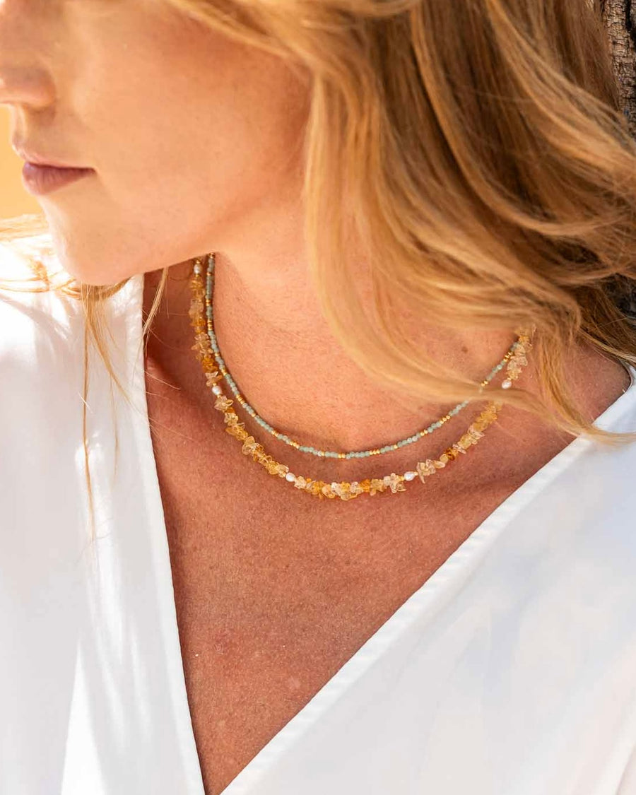 TIERRA necklace - golden yellow