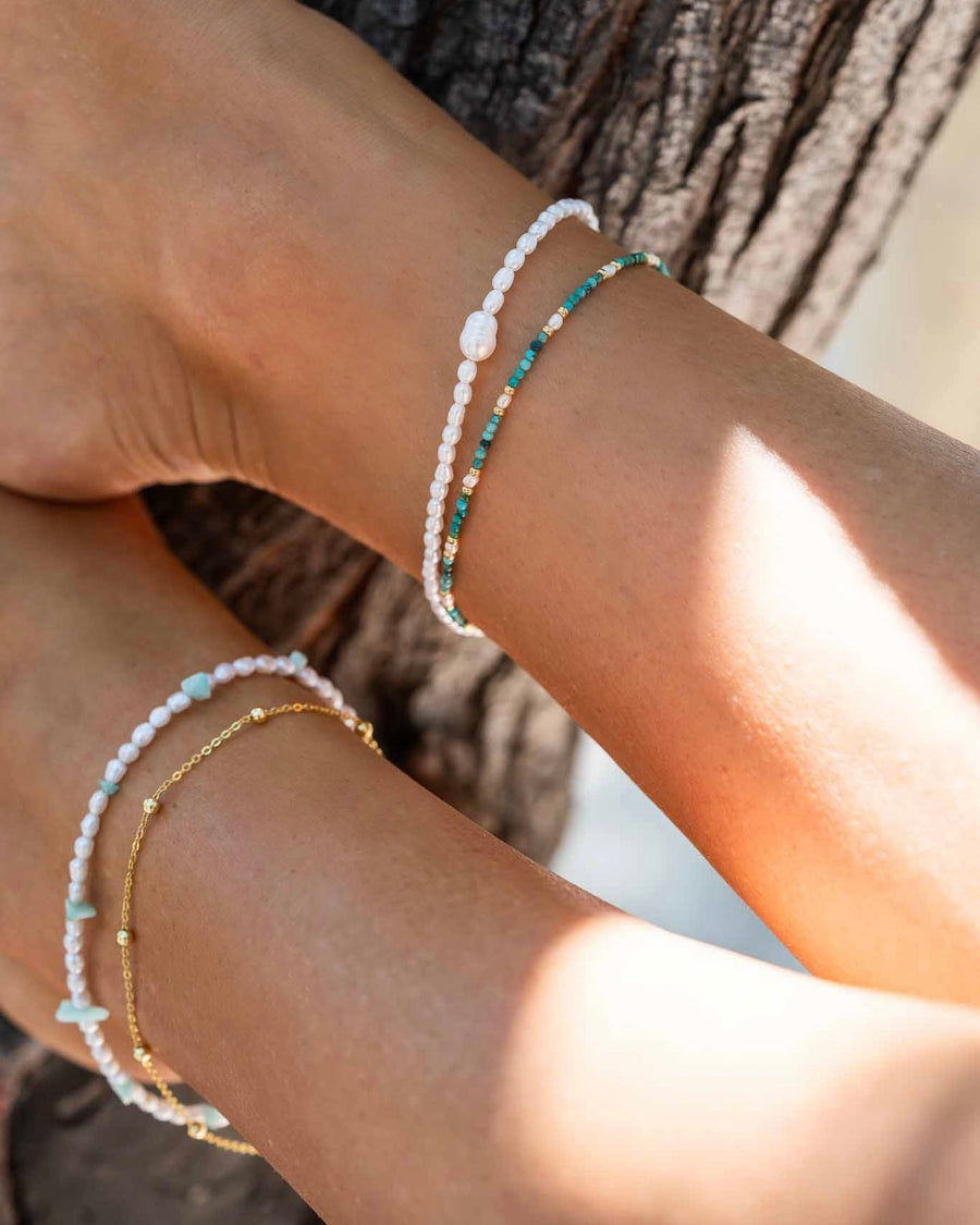 PALMA anklet - turquoise