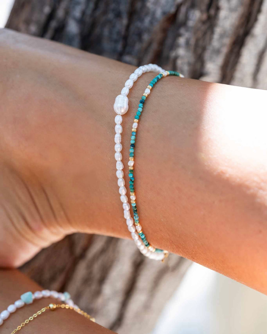 PALMA anklet - turquoise