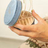 VELVET JEWELRY BOX - round & black