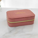 VELVET JEWELRY BOX - rectangle & pink
