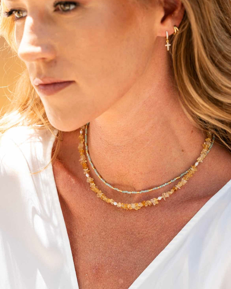 TIERRA necklace - golden yellow