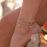 THEA anklet - triple pearl