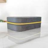 VELVET JEWELRY BOX - rectangle & gray