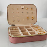 VELVET JEWELRY BOX - rectangle & pink