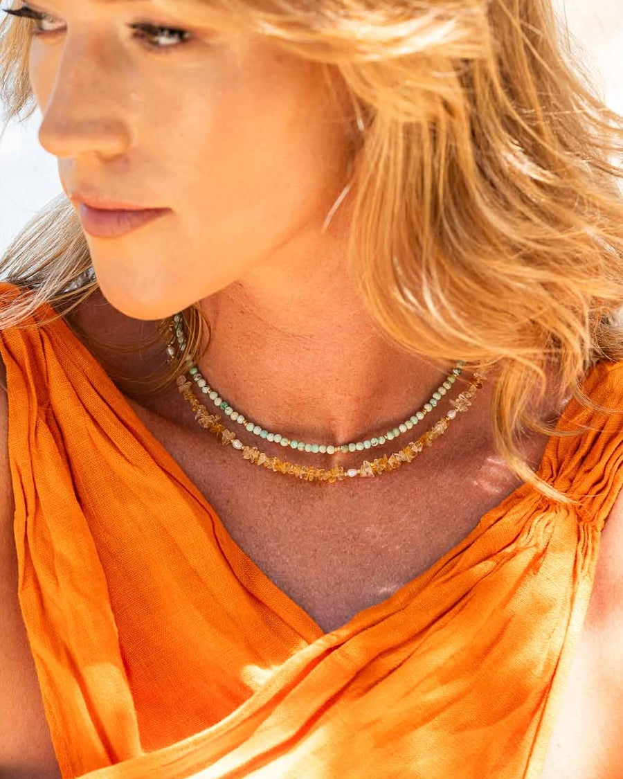 TIERRA necklace - golden yellow