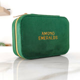 VELVET JEWELRY BOX - rectangle & green