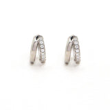 SPARKLY LANI silver huggies